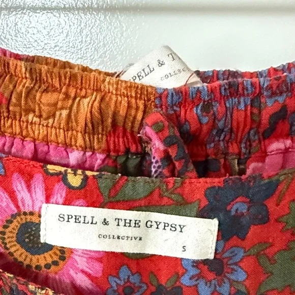 Free People x Spell & the Gypsy Pink and Red Floral Tank and Maxi Skirt Set - Picture 2 of 11